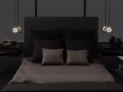 Ellmodel Stylish Isometric Bedroom - Modified Free 3D model