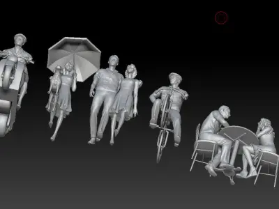 man and woman 3D print model