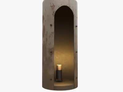 Candle Holder Low-poly 3D model 12