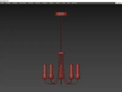 PORTICO OUTDOOR CHANDELIER Low-poly 3D model