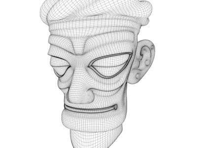 Sanxingdui masks sanxingdui stone 3D model