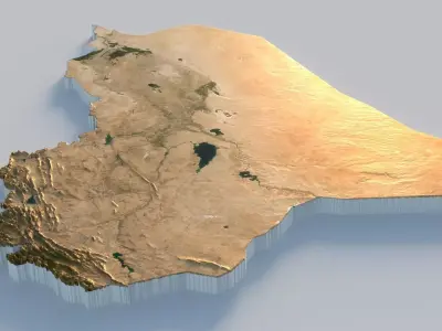 Iraq Terrain Country 3D model