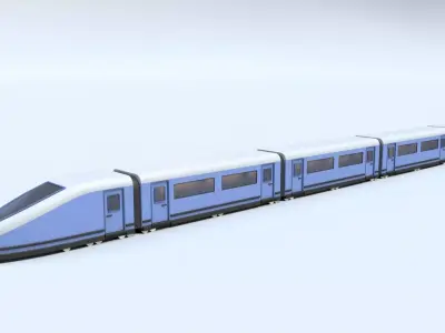 Electric locomotive Train Cartoon Low-poly 3D model