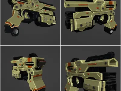 3D Sci-fi weapon Low-poly 3D model