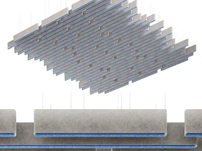 Warp Acoustic Ceiling Baffle 3D model