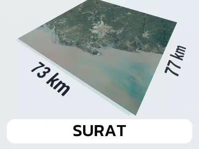 Surat India City Landscape 3D Model 3D model