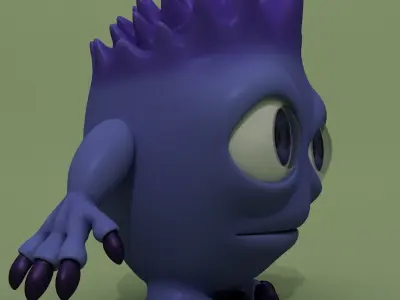 Cartoon Monster Teddy 3D model