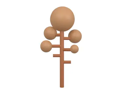 Cartoon Tree v3 004 Low-poly 3D model