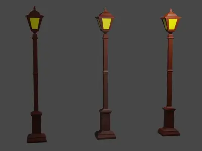 Urban street city pack Free low-poly 3D model