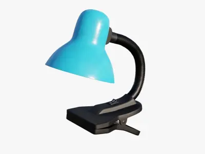 Rigged desk lamp 3D model