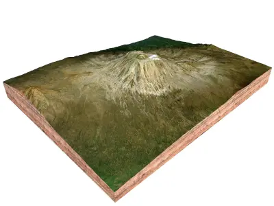 Mount Kilimanjaro Volcano Tanzania 3D model