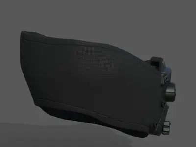 Gas mask respirator scifi futuristic 3d  Low-poly 3D model