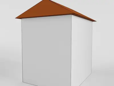 Low-poly Two-floor House Low-poly 3D model