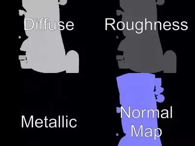 White Ceramic Bidet model pack Low-poly 3D model