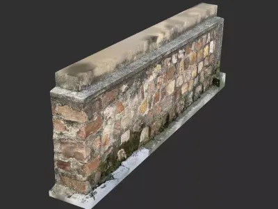 A stone wall 3d scan 3D model