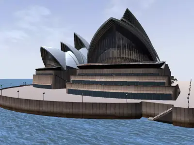 Sydney Opera House lowpoly 3d model Low-poly 3D model