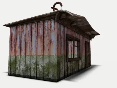 Staff room 2 - Change house  3D model Low-poly 3D model