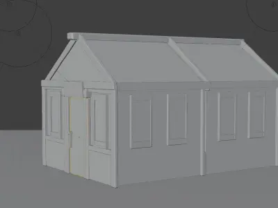 Photorealistic OLD HOUSE Low-poly 3D model