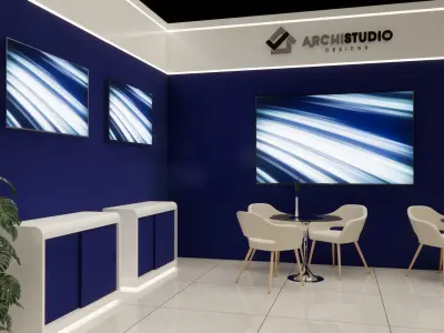 Exhibition booth design 3D model 5m x 4m 3D model