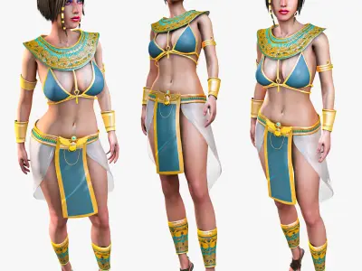 Egyptian Female Girl Character Farah 3D model