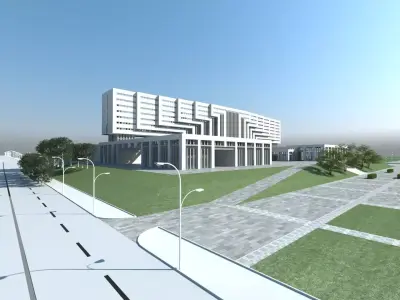 School - University Concept 3D model