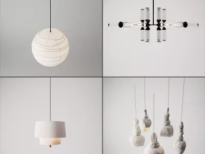 Chandelier combination 3D Model Pack