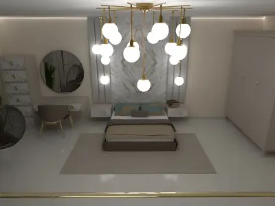 modern fancy small duplex apartment  3D model