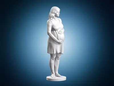 Pregnant Woman Figurine 3D print model