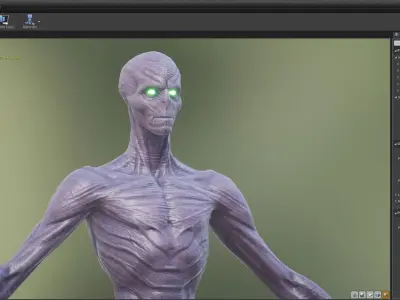 Alien Visitor Low-poly 3D model