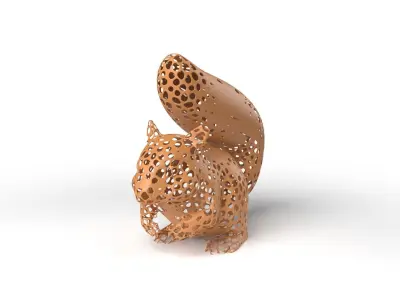 Squirrel Voronoi Low-poly 3D model