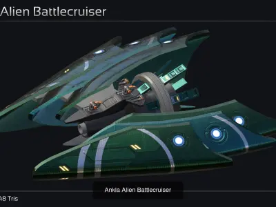 Ankla Alien Spaceship Collection 3D Model Pack