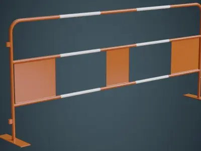 Crowd Barrier 4A Low-poly 3D model