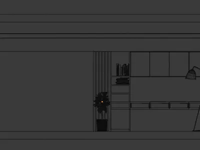 Study Nook Free 3D model