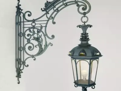 Wrought iron Wall Lamp 3D model