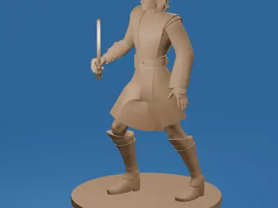 Cartoon Young Space Knight Hero 3D print model