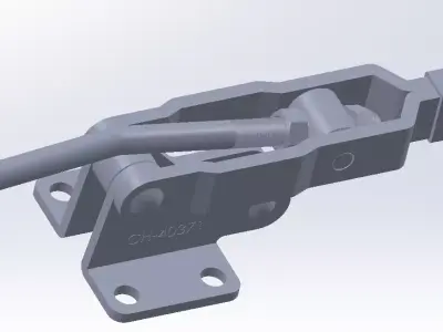 GP-1371 metal latch for door Free 3D model