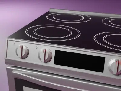 Double Door Stove Low-poly 3D model