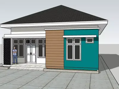 desain rumah minimalis 3D model purchase