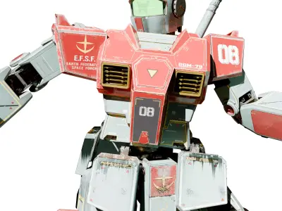 RGM79 Earth Federation Mobile Suit  3D model