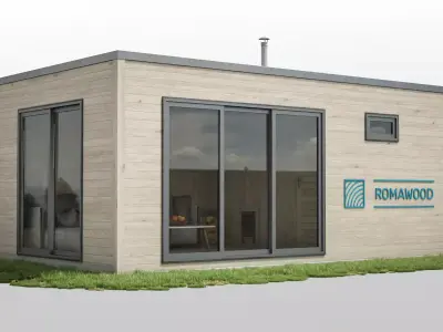 Modular sauna Low-poly 3D model