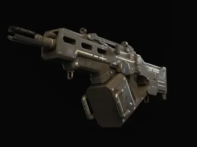 Rifle SciFi Game Ready - Oldrim Low-poly 3D model