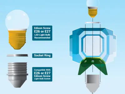 Diamond Berry Designer Table Lamp 3D print model