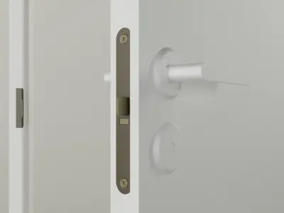 Simple White Door 3D model