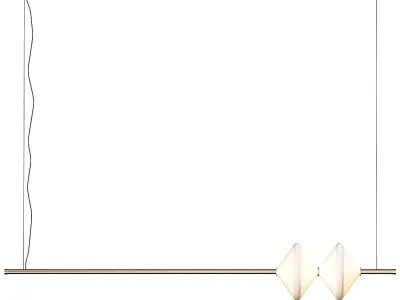 Ridgely Studio Works Gem Linear Pendant Lamps 3D model