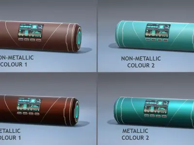 Sci-fi speaker Low-poly 3D model