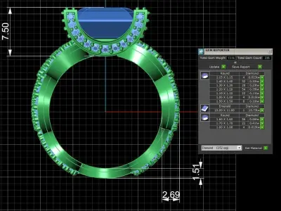 Diamond Ring for Women 3D print model 26
