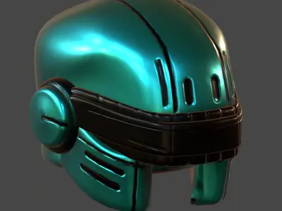 Gas mask helmet 3d model scifi Low-poly  3D model buy