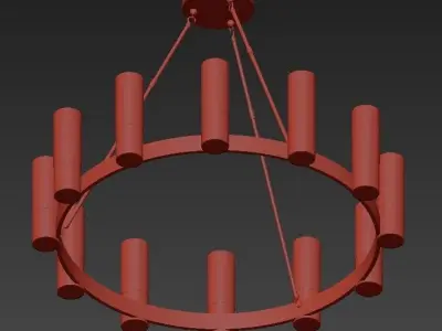 Contessa Single Tier Chandelier 3D model
