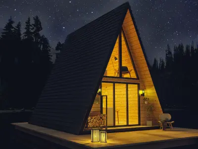 Lake House in the Forest  3D model