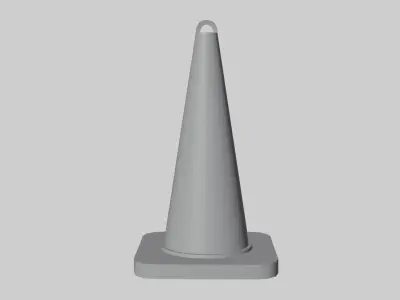 traffic coni Low-poly 3D model